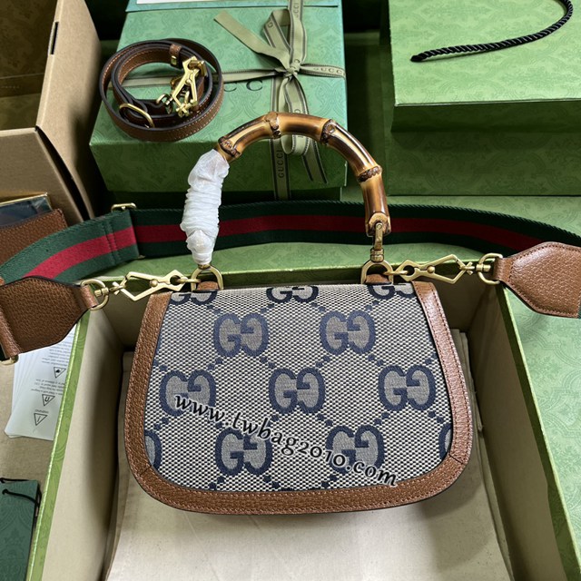 gucci專櫃新款手袋 古馳Bamboo 1947系列竹節小號手袋 jcp1571